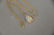 14K gold chain and pendant with teardrop opal - 2