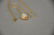14K gold chain and pendant with teardrop opal - 3