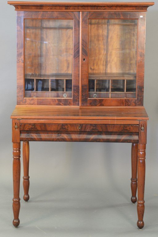 Sheraton secretary desk, circa 1840. ht. 68in., lg. 40 (1 of 4)