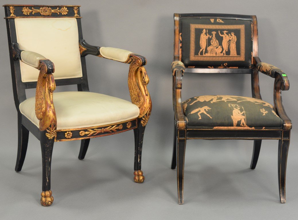 Two piece lot to include Continental style armchair (1 of 5)