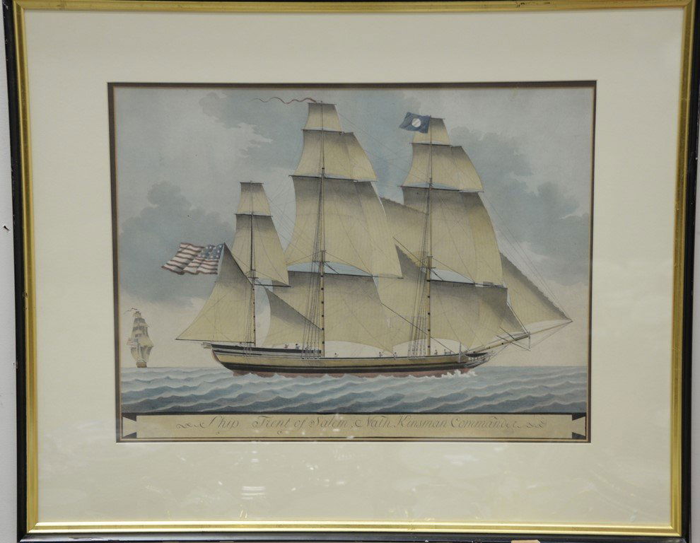 Group of five ship prints including H.M.S. Sovereign of (1 of 4)