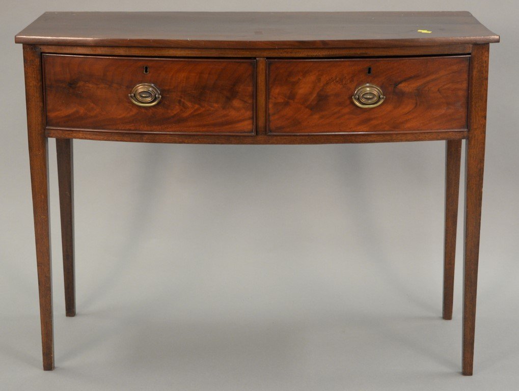 Continental two drawer mahogany server. ht. 33in., lg. (1 of 4)