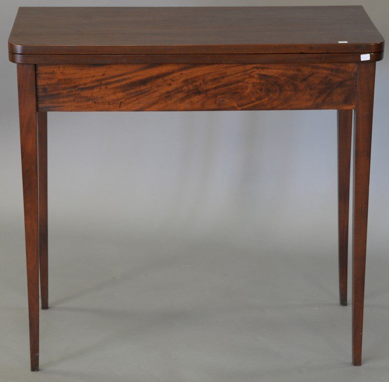 Mahogany Federal style game table. ht. 30in., wd. (1 of 3)