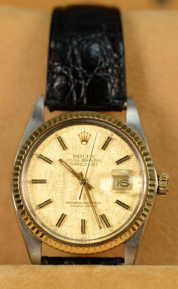 Rolex "Datejust" stainless steel wristwatch with 18K (1 of 5)