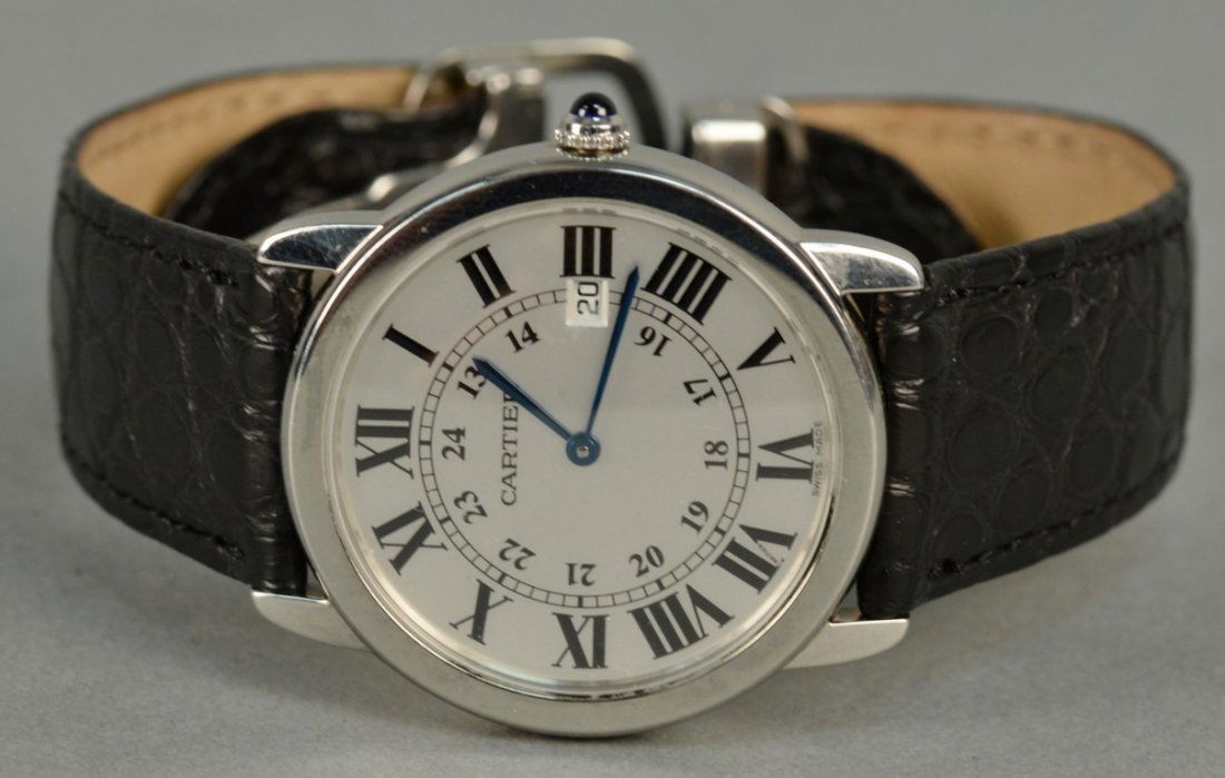 Cartier stainless man's wristwatch with original (1 of 5)