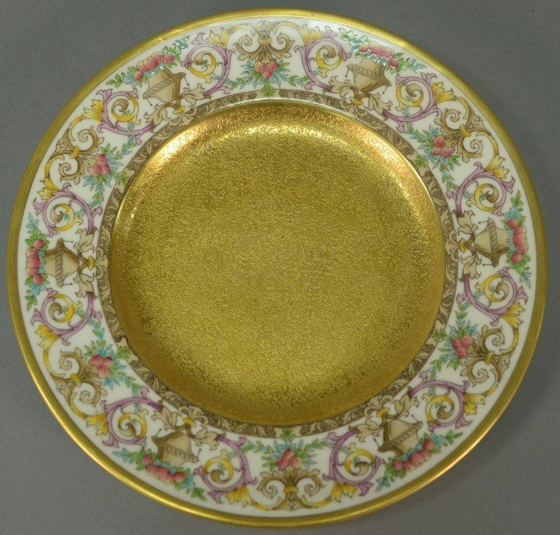 Set of twelve Minton luncheon plates with encrusted (1 of 11)
