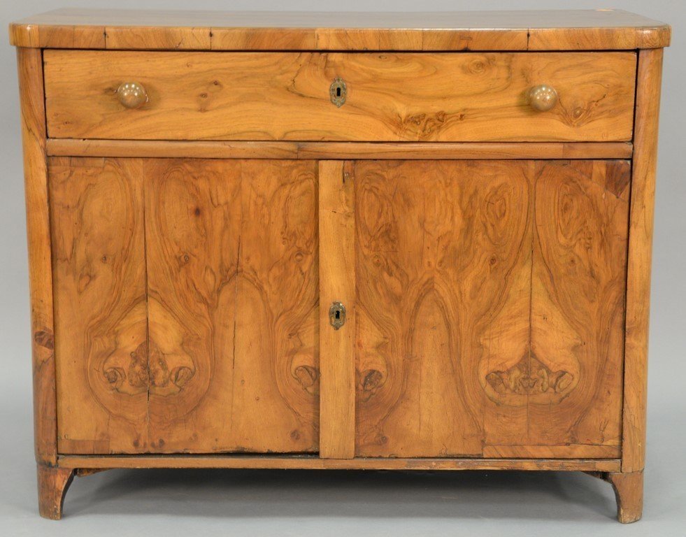 Biedermeier style cabinet with one long drawer over two (1 of 4)
