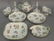 Nine piece Herend Queen Victoria table articles