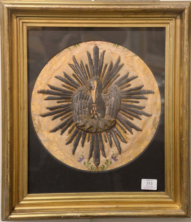 Rare large Confederate Louisiana embroidered insignia (1 of 3)