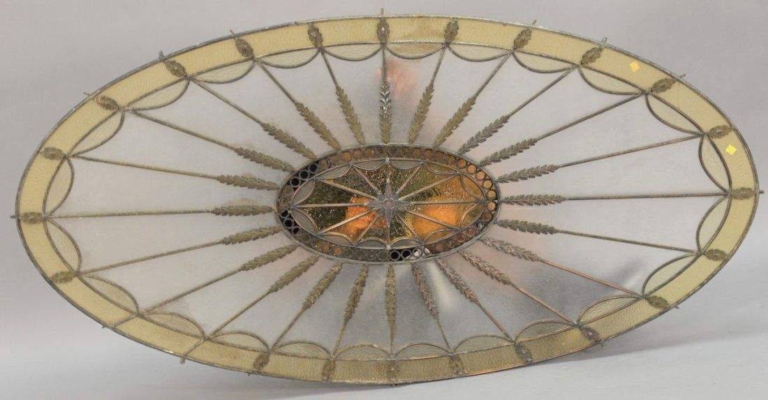 Pair of large oval architectural stained glass roof (1 of 5)
