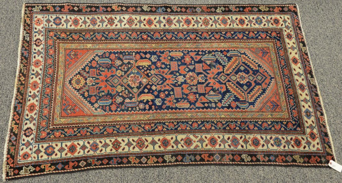 Hamadan Oriental carpet, late 19th century.  3'9" x (1 of 5)