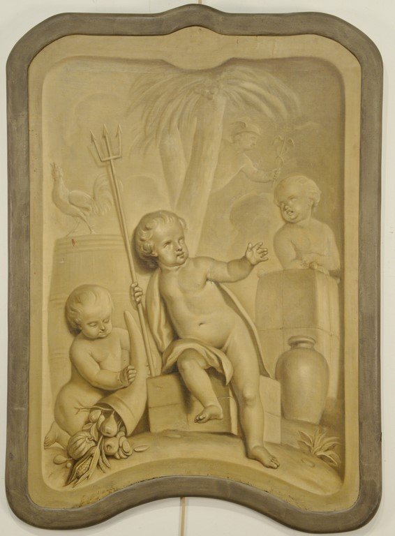 Tibout Regters (1710-1768)  oil on canvas  Three Putti (1 of 5)