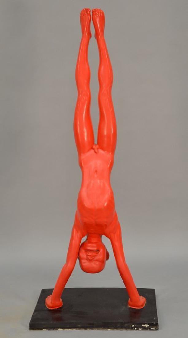 Wenling Chen (1969)  life size bronze  Red Boy Doing (1 of 11)