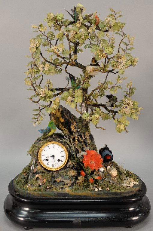 Seven Bird Automaton clock, naturalistic modeled in (1 of 13)