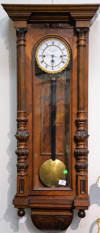 Karl Kreutz In Wien Vienna regulator wall clock, 19th (1 of 4)