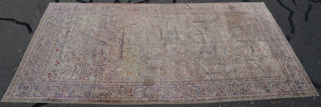 Kirman Oriental carpet.  9'9" x 18' (1 of 7)