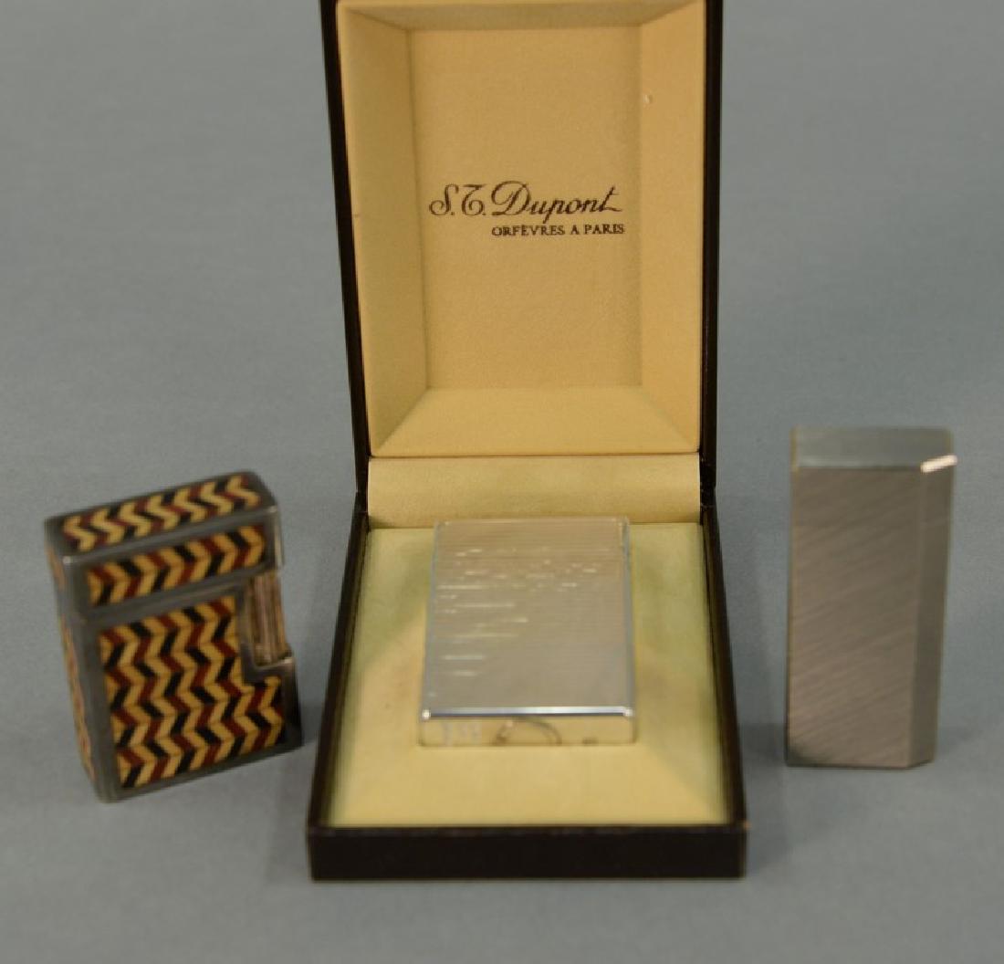 Three lighters including St. Dupont silver lighter (1 of 6)