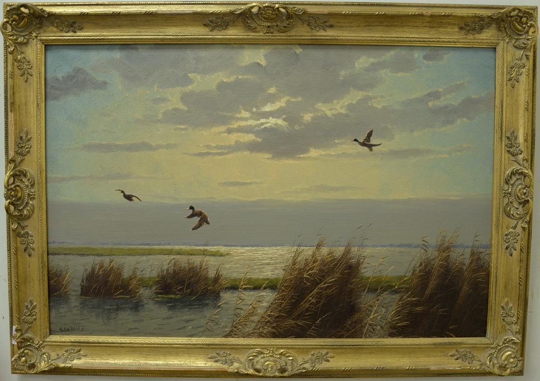 G. Van der Velde (20th century) oil on canvas Ducks (1 of 5)