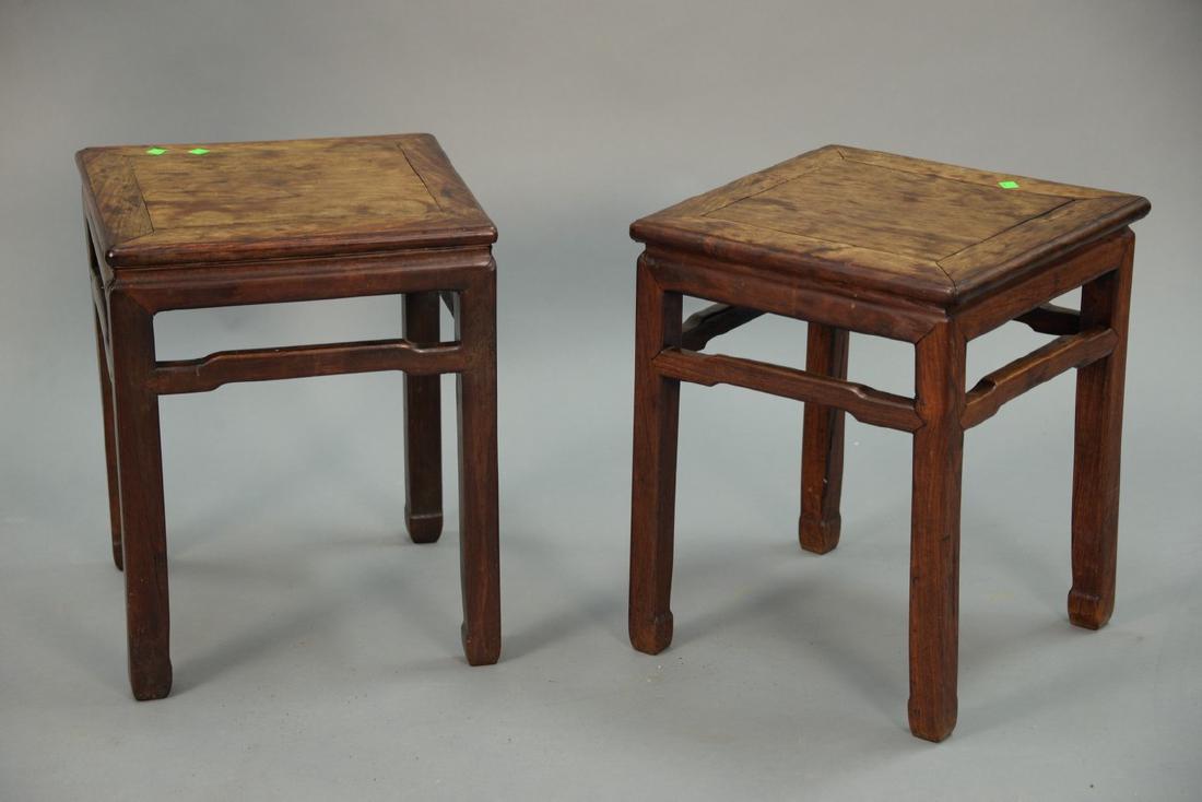 Pair of Chinese hardwood stands, 19th century or (1 of 7)