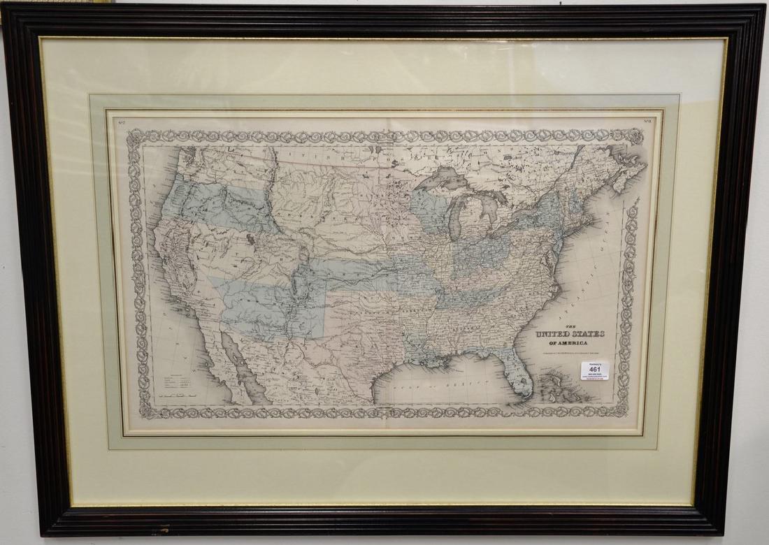 Two hand colored engraved double page large folio maps (1 of 4)