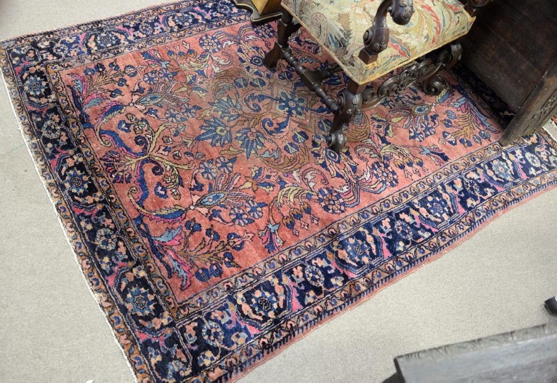 Hamaden Oriental rug (wear), 5' x 6'3". (1 of 3)