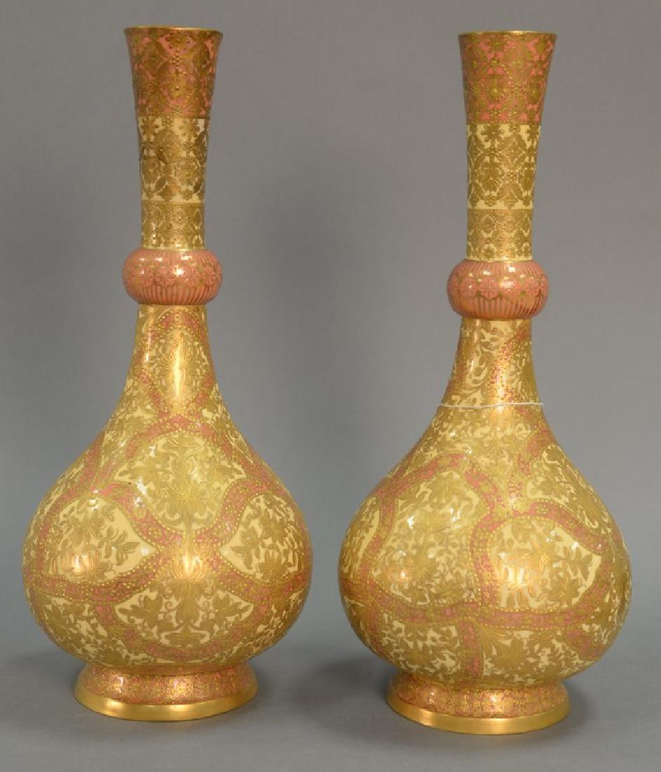 Pair of Royal Crown Derby vases (each professionally (1 of 6)