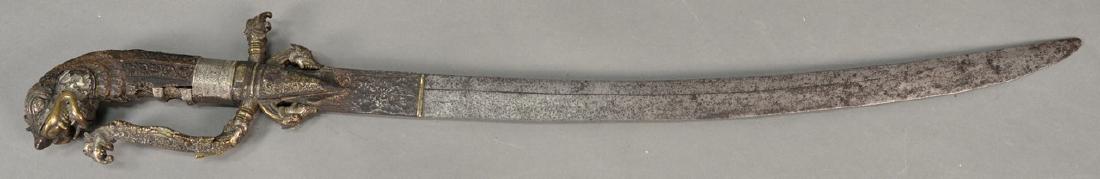 Sri Lanka Sinhalese sword (Kastane) with curved single (1 of 5)