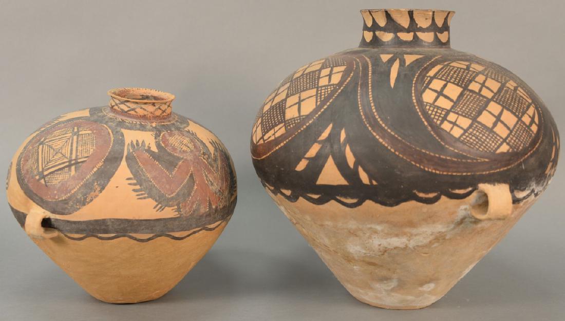 Two painted red pottery jars, Majiayao culture, Machang (1 of 8)