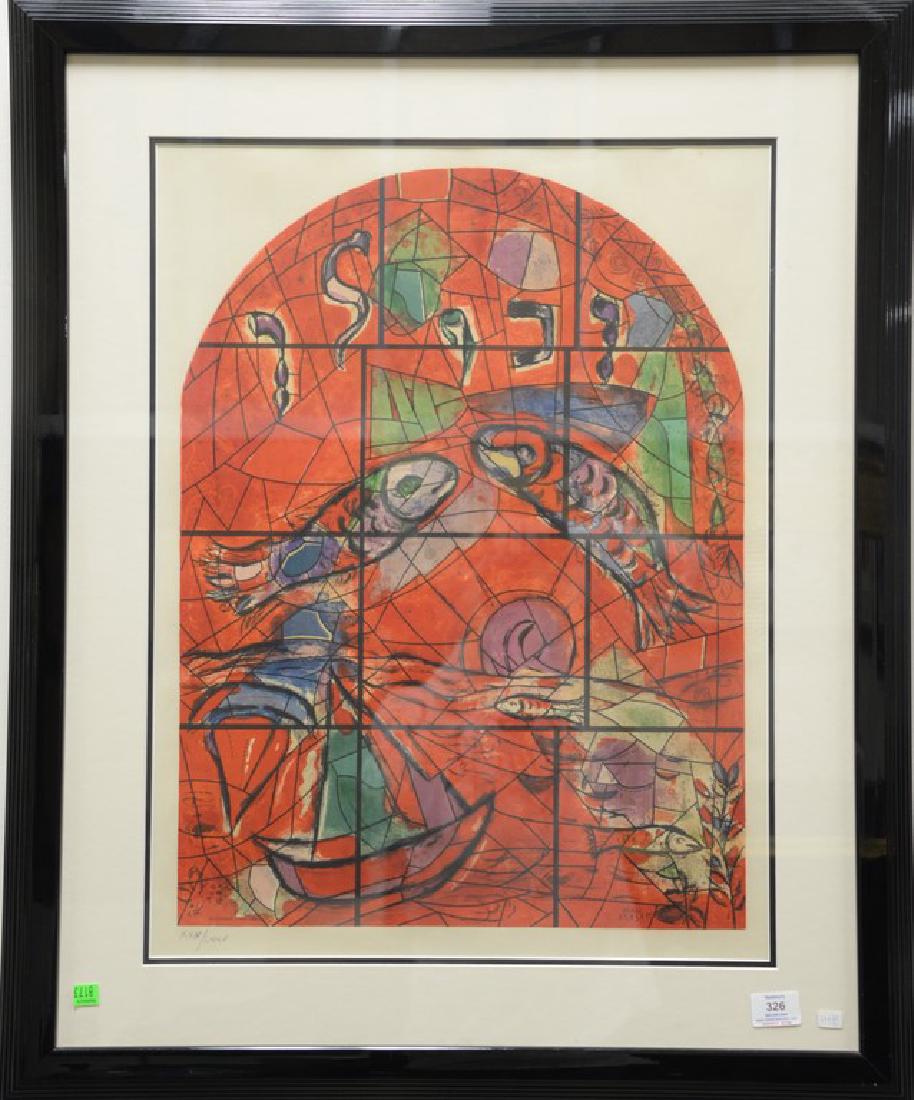 Marc Chagall  colored lithograph by Sorlier  stained (1 of 5)