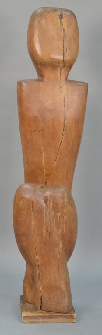 Raoul Hague (1904-1993) carved wood figure of a seated (1 of 4)