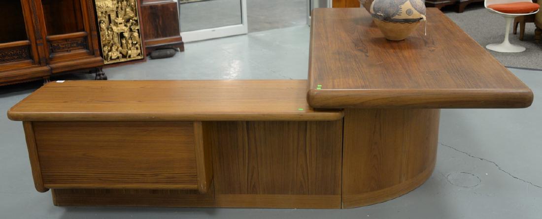 Scandinavian Dyrlund office desk with secretary arm (1 of 4)