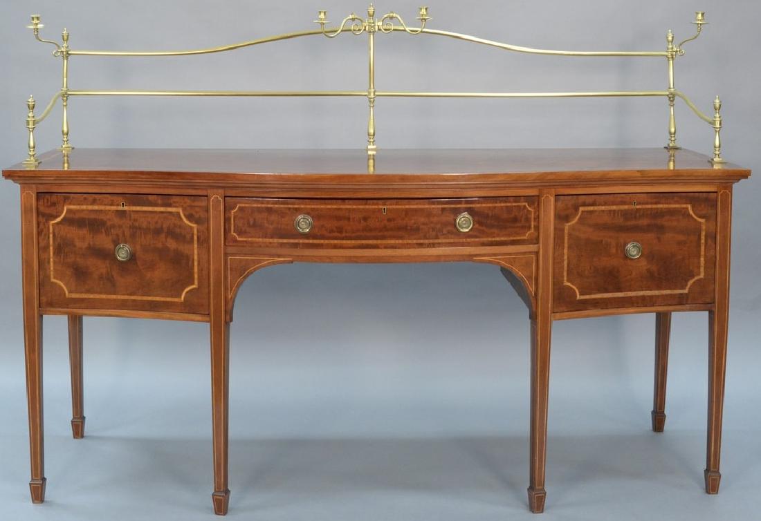 George III style sideboard having brass gallery rail (1 of 6)