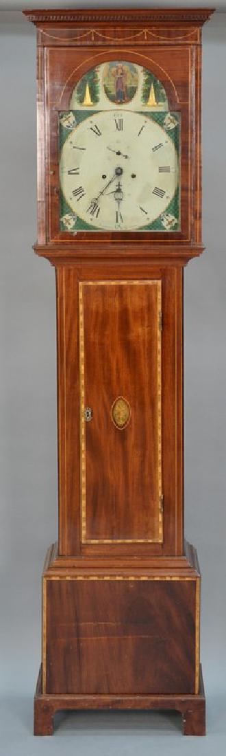Scottish satinwood inlaid mahogany longcase clock, the (1 of 6)