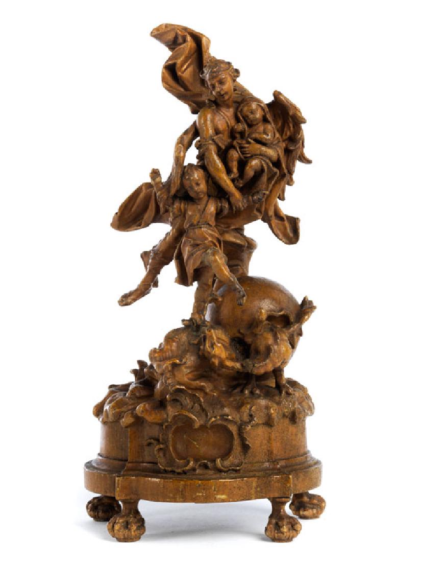 Bedeutende Schutzengelfigurengruppe des Rokoko (1 of 1)