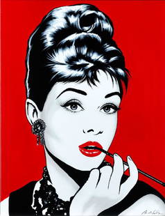 Antonio de Felipe: AUDREY CON PIPA, 2006 Acryl auf Leinwand. 65 x 50 cm. Rechts unten signiert. Ungerahmt. (1100143) (12)