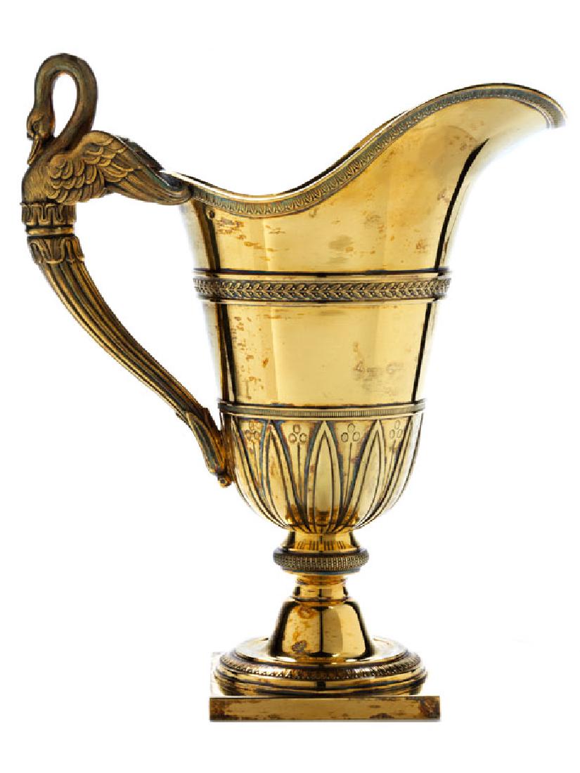 Französische Henkelkanne in Silber und Vergoldung (1 of 1)