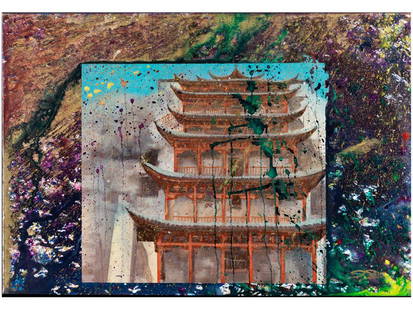 Shozo Shimamoto: SILK ROAD 28, 2006 Ã–l und Mischtechnik auf Leinwand. 80 x 117 cm. Verso signiert und bezeichnet. (1082504) (12)Shozo Shimamoto, 1928 Osaka - 2013 NishinomiyaSILK ROAD 28. 2006Oil an