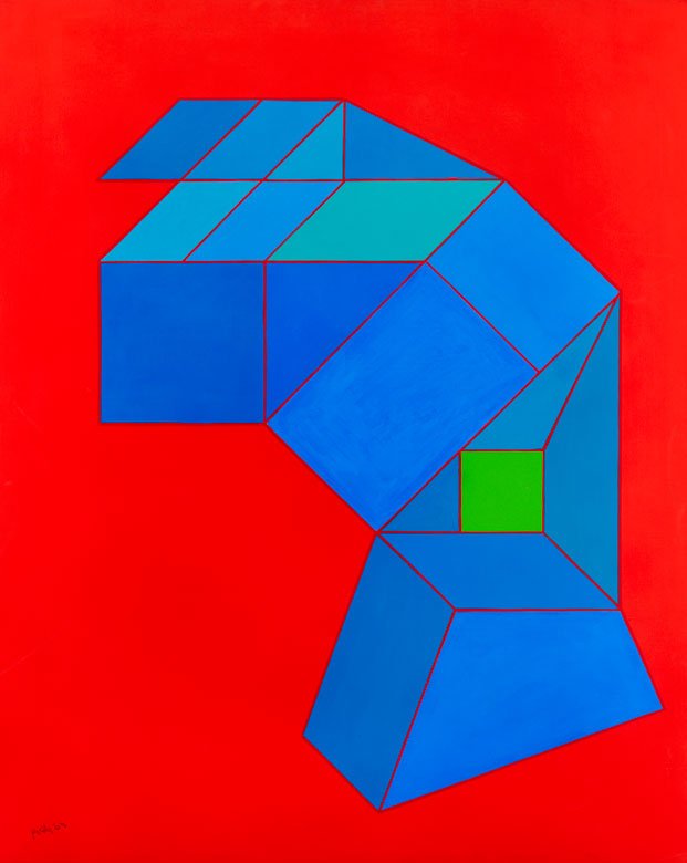 Achille Perilli: TROPPI MA POCHI, 2006 Mischtechnik auf Leinwand. 81 x 65 cm. Links unten signiert und datiert. Verso signiert, datiert und bezeichnet. Beigegeben ein Fotozertifikat des KÃ¼nstlers mit der Datierung