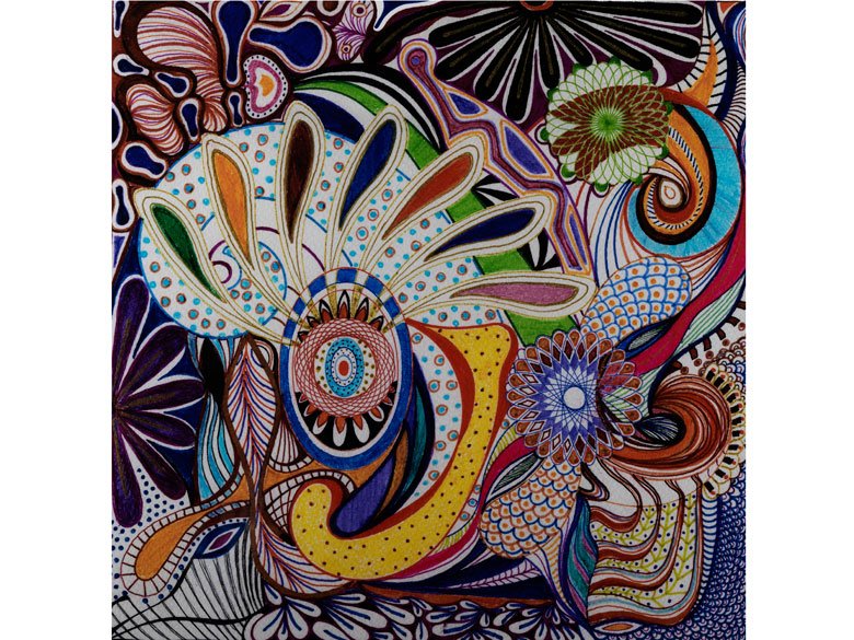 Joana Vasconcelos, geb. 1971 Paris: VITRAIL 2, 2014 Pigmentprint auf Papier. SichtmaÃŸ: 112 x 110 cm. Rechts unten signiert, links unten nummeriert. Hinter Glas gerahmt. Exemplar 10/ 25. Gerahmt beschrieben. (10820964) (12)