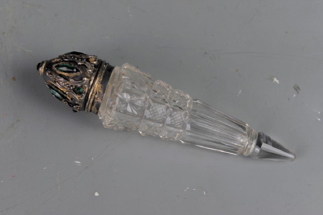 Victorian Cut Glass and Sterling Scent Bottle (1 of 16)