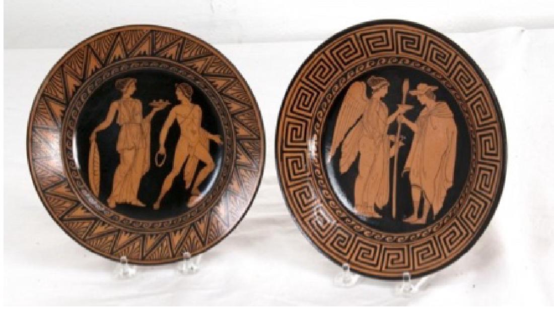 Pair of Naples Italian Giustiniani Pottery Plates (1 of 4)