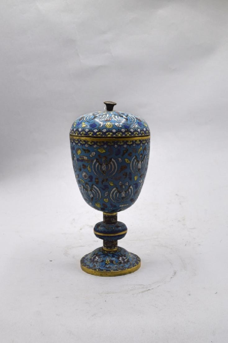 Chinese Cloisonne Lidded Urn (1 of 5)