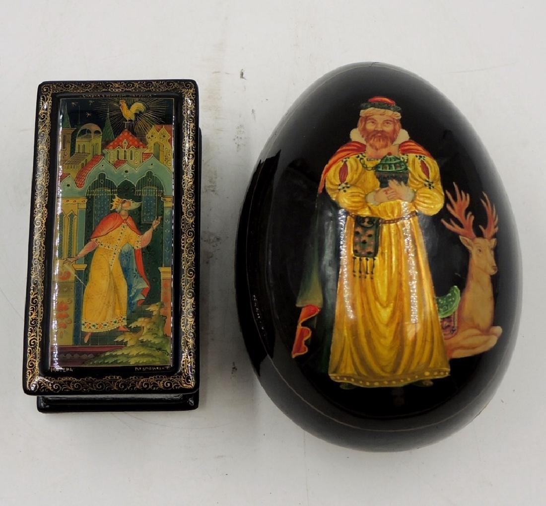Two Russian Lacquer Boxes (1 of 5)