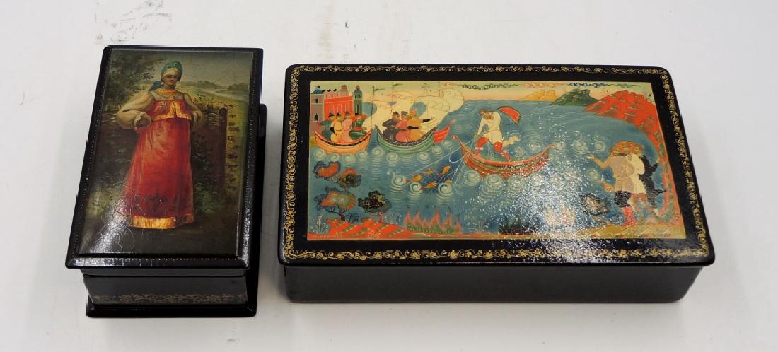 Two Russian Lacquer Boxes (1 of 5)
