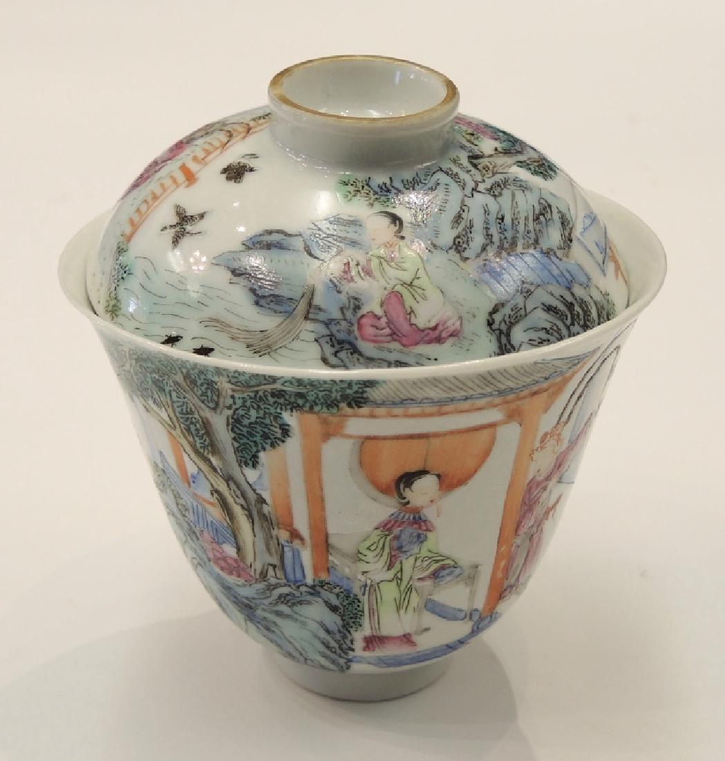Chinese Famille Rose Tea Cup with Lid (1 of 6)