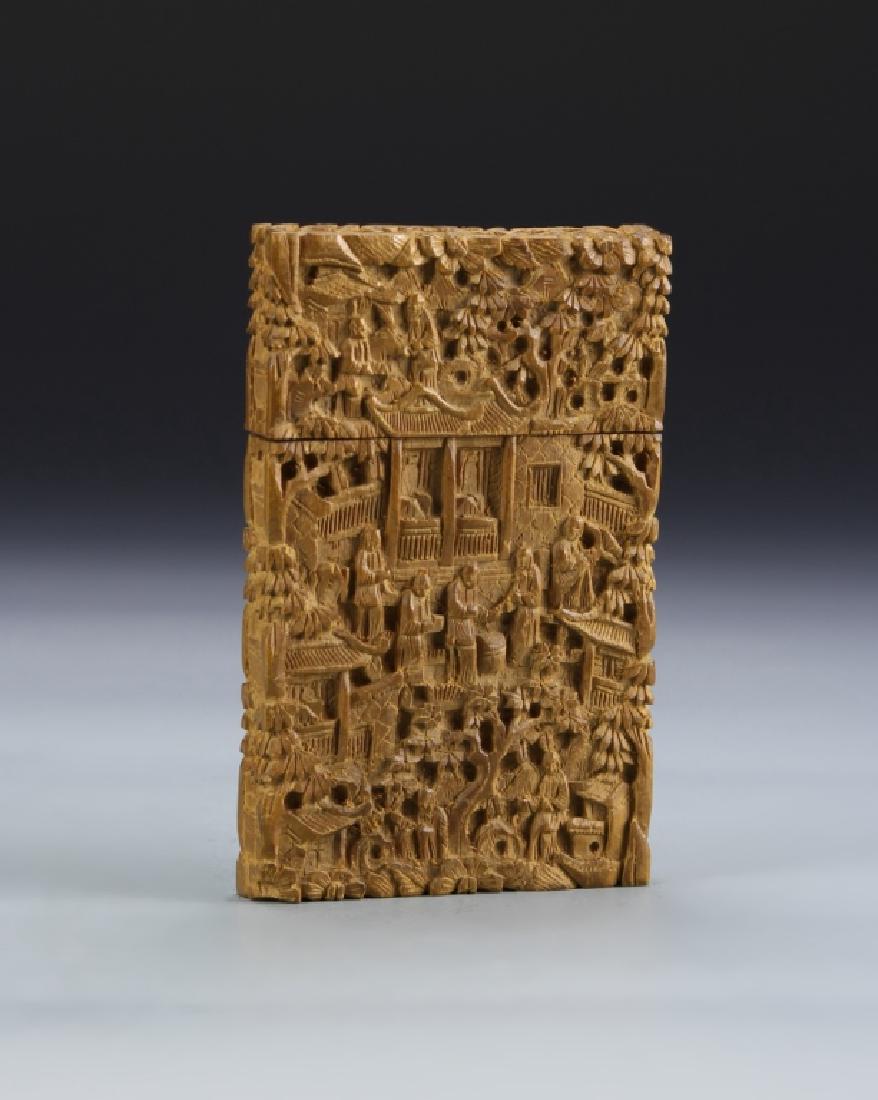 Chinese Carved Wood Box (1 of 4)