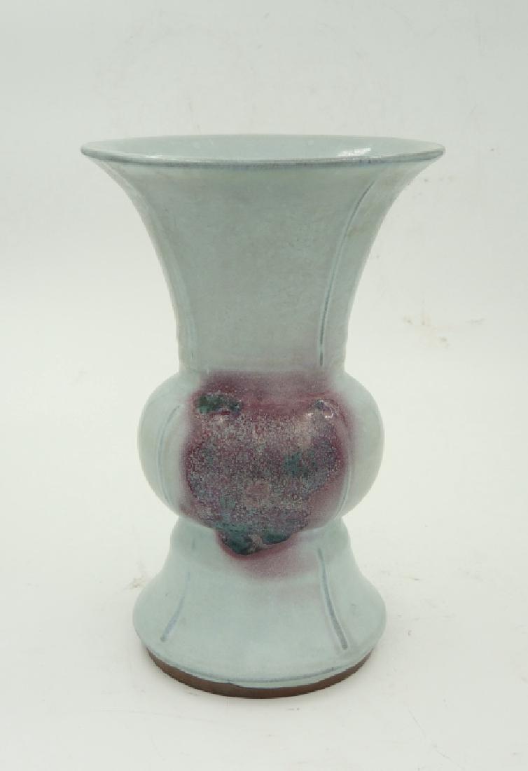 Chinese Jun Ware Gu Vase (1 of 4)