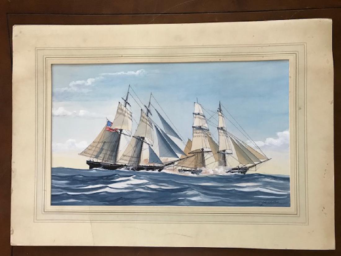 Marine Watercolor, John Whittock (1 of 2)