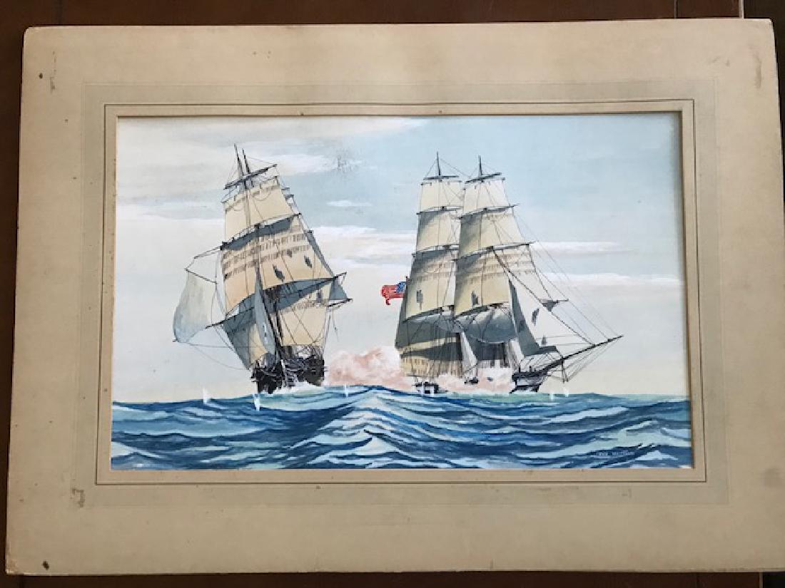 Marine Watercolor, John Whittock (1 of 2)
