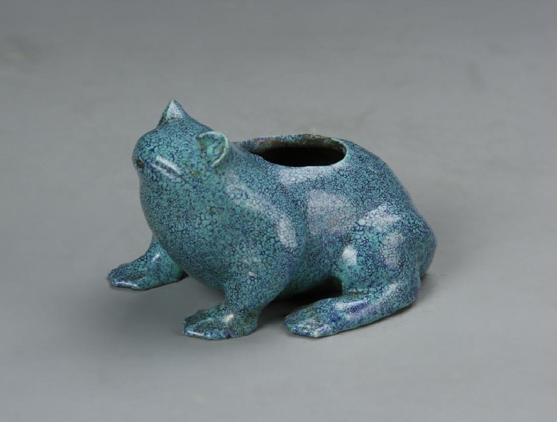 Chinese Turquoise Glazed Frog Water Coup (1 of 3)